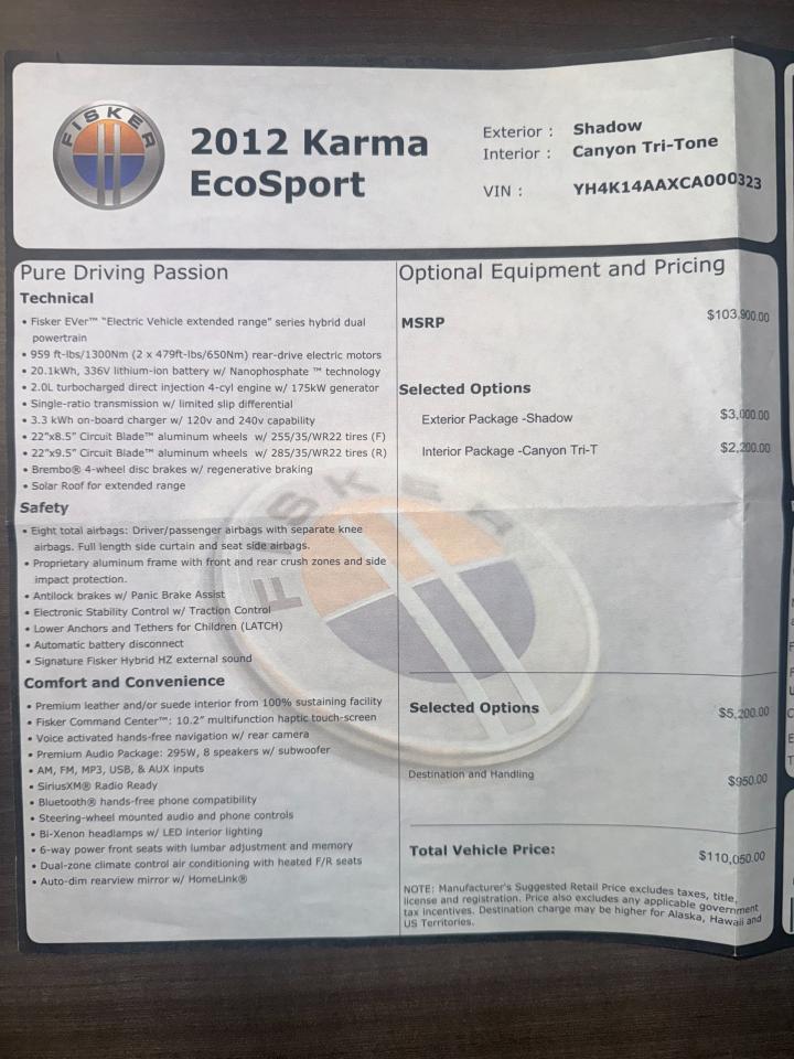 2012 Fisker Karma