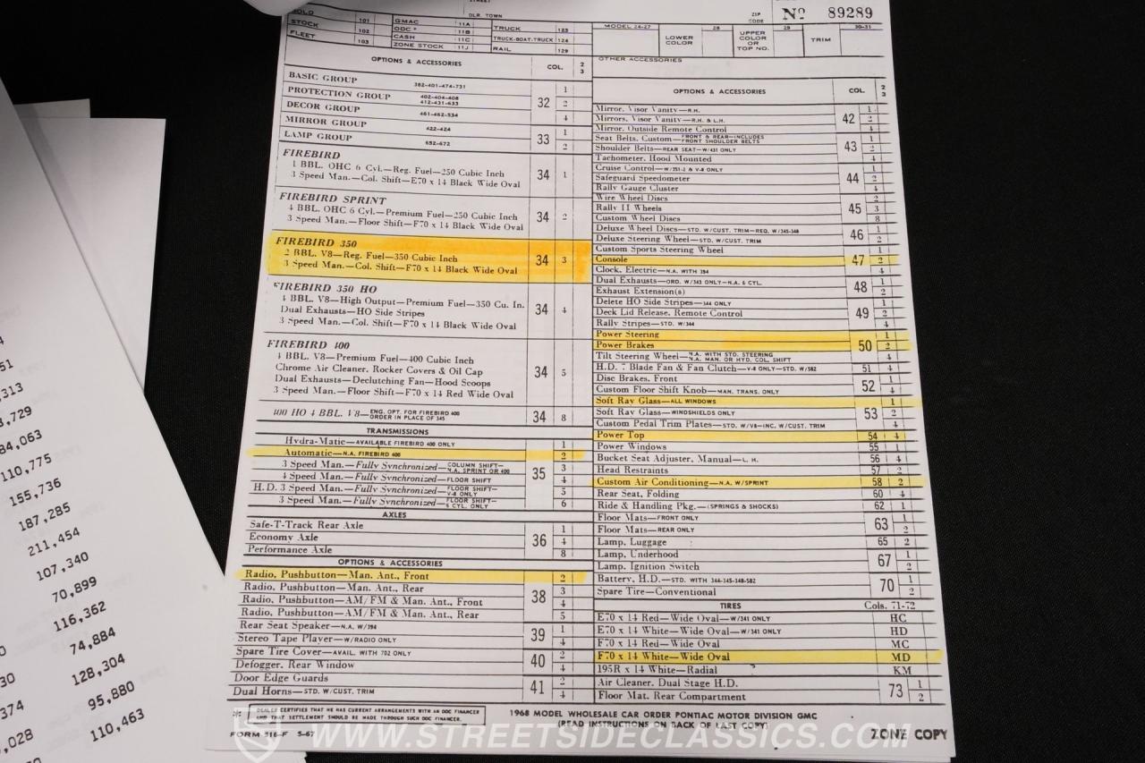 1968 Pontiac Firebird Convertible