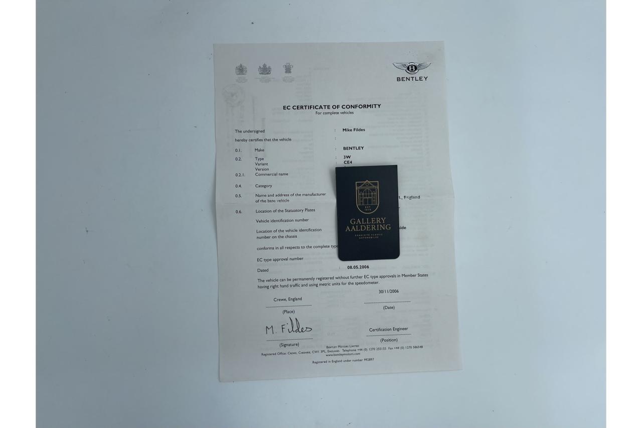 2006 Bentley Continental GT W12 Mulliner &ldquo;The Mulliner Driving Specification&rdquo;