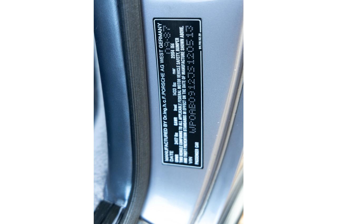 1988 Porsche 911 3.2 &ldquo;Jubil&auml;umsmodell 25 Jahre 911&rdquo;