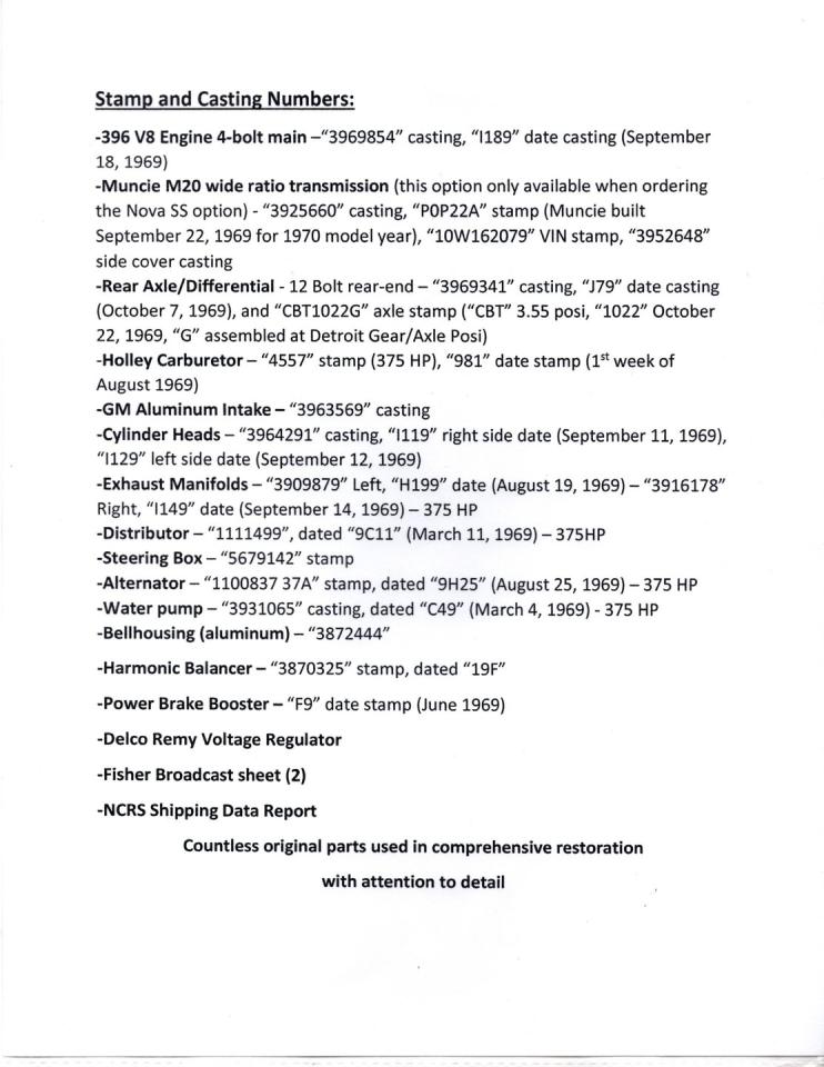 1970 Chevrolet Nova SS 396 L78