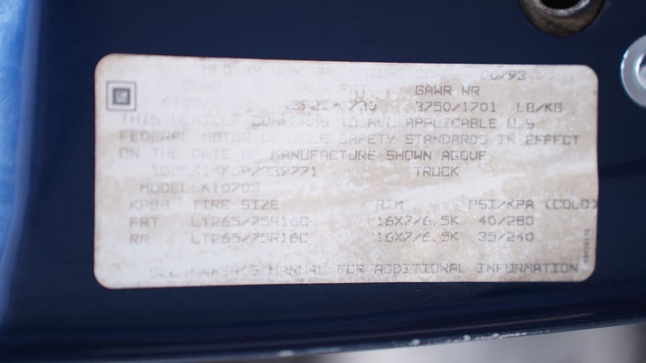 1993 Chevrolet Silverado 1500 4X4