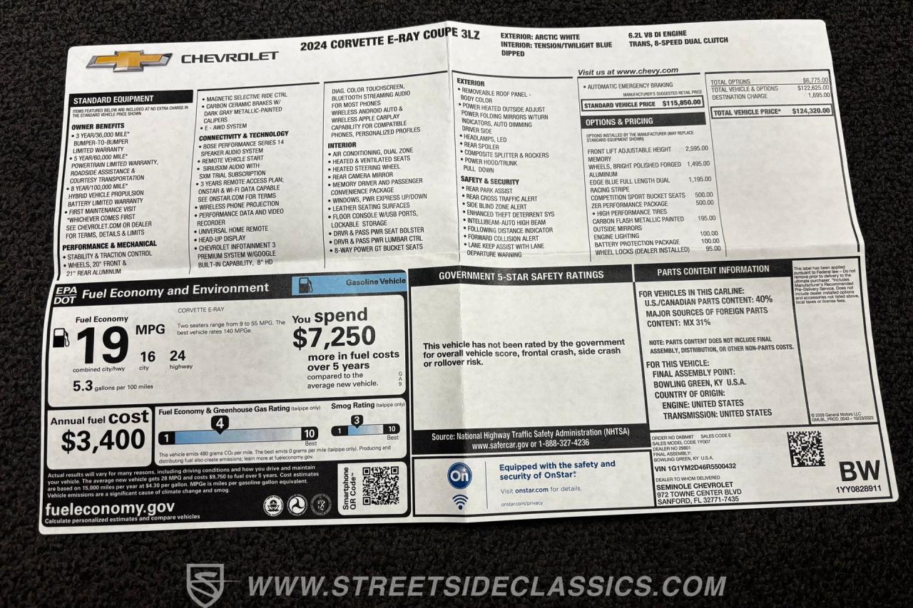 2024 Chevrolet Corvette E-Ray Coupe 3LZ