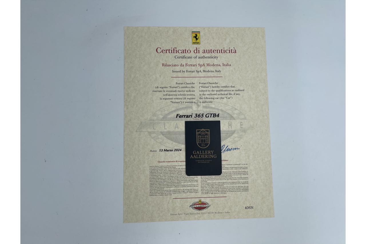 1973 Ferrari 365 GTB/4 Daytona &ldquo;5.724 miles&rdquo; Classiche certified - This Car Qualifies for 0% Import Tariffs in the USA