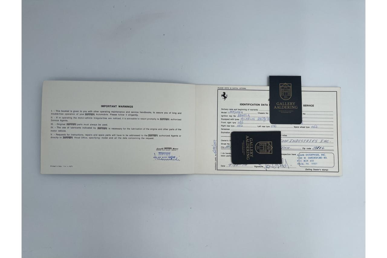 1973 Ferrari 365 GTB/4 Daytona &ldquo;5.724 miles&rdquo; Classiche certified - This Car Qualifies for 0% Import Tariffs in the USA