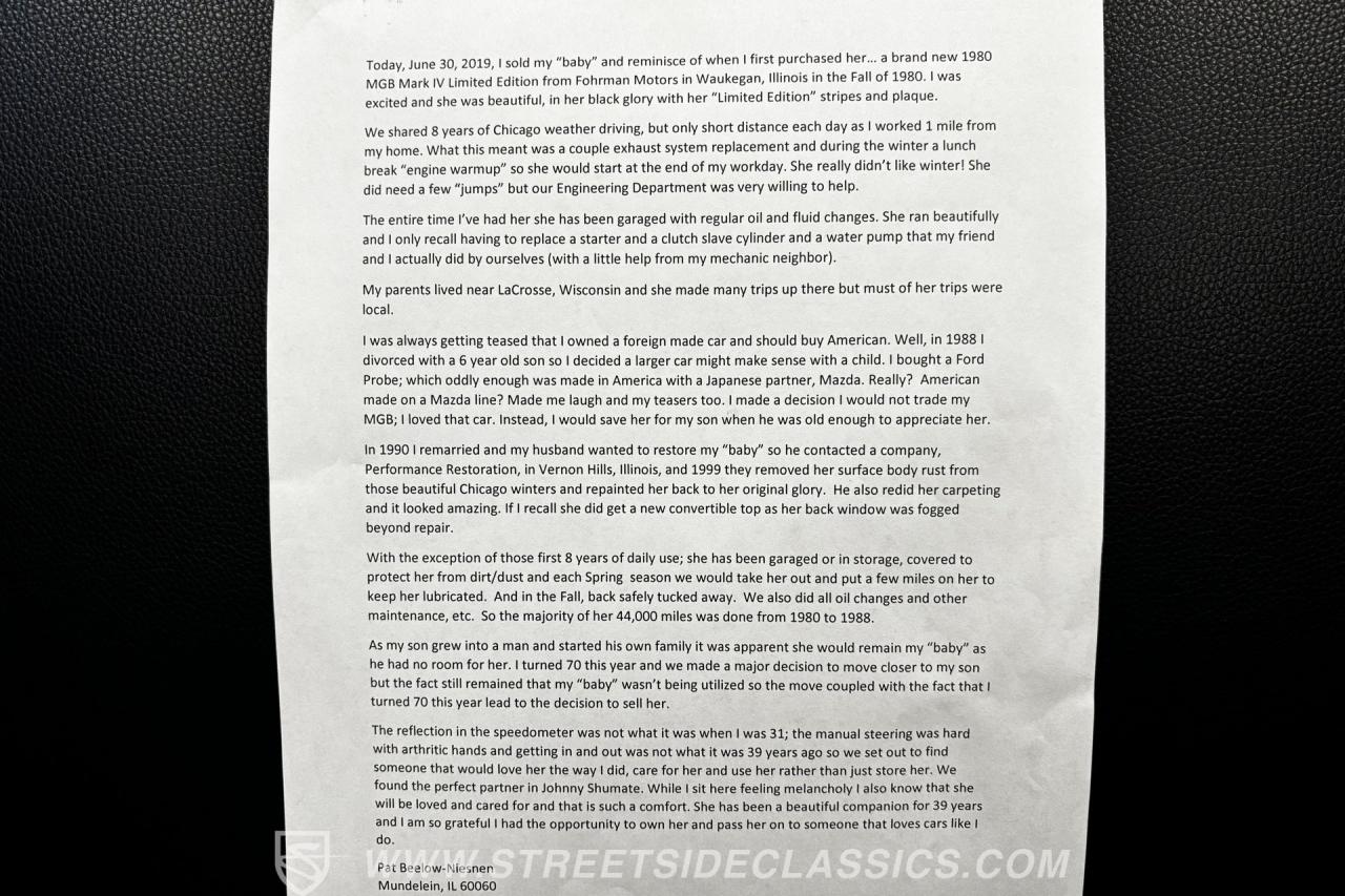 1980 MG MGB Limited Edition