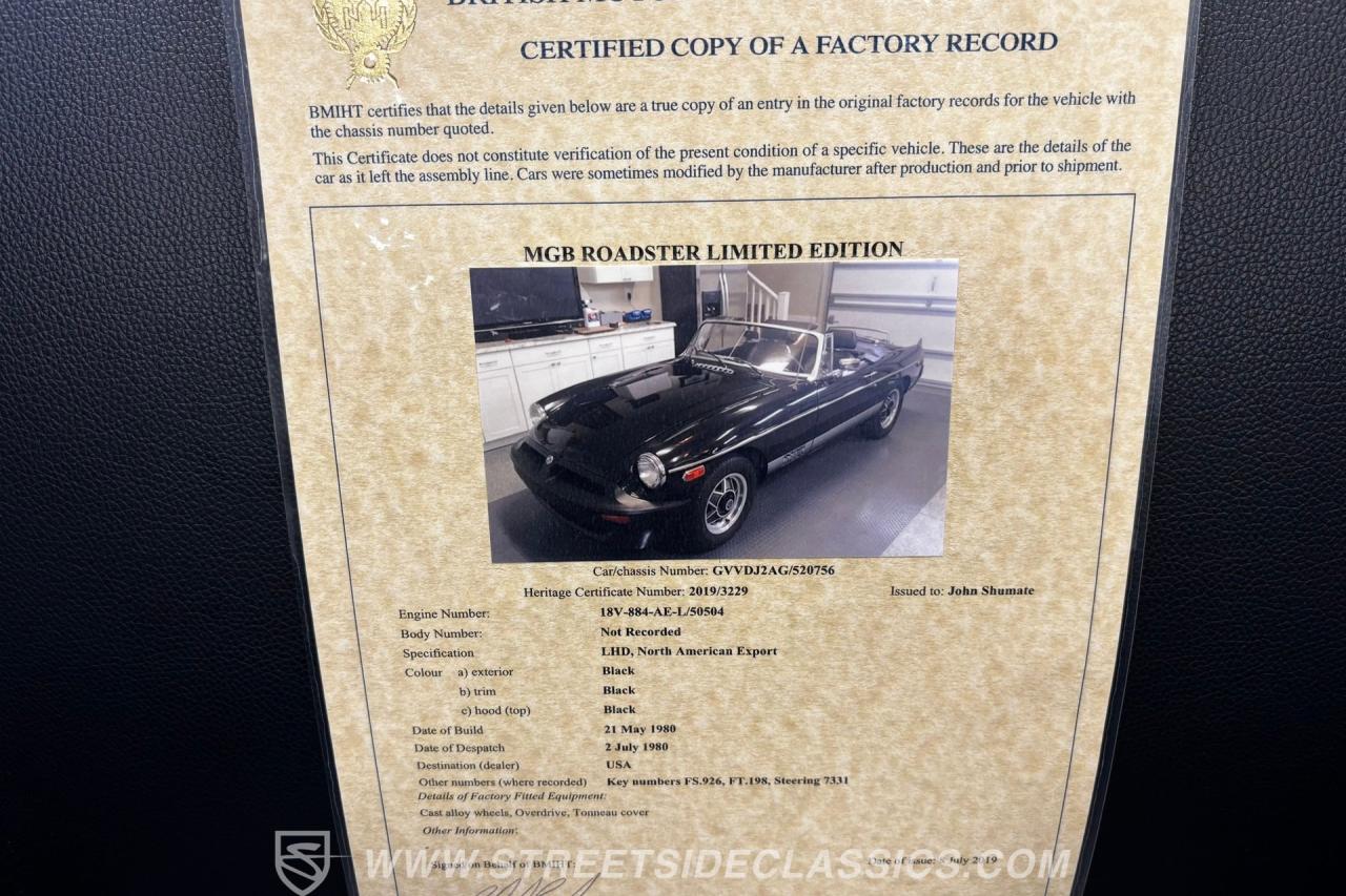 1980 MG MGB Limited Edition