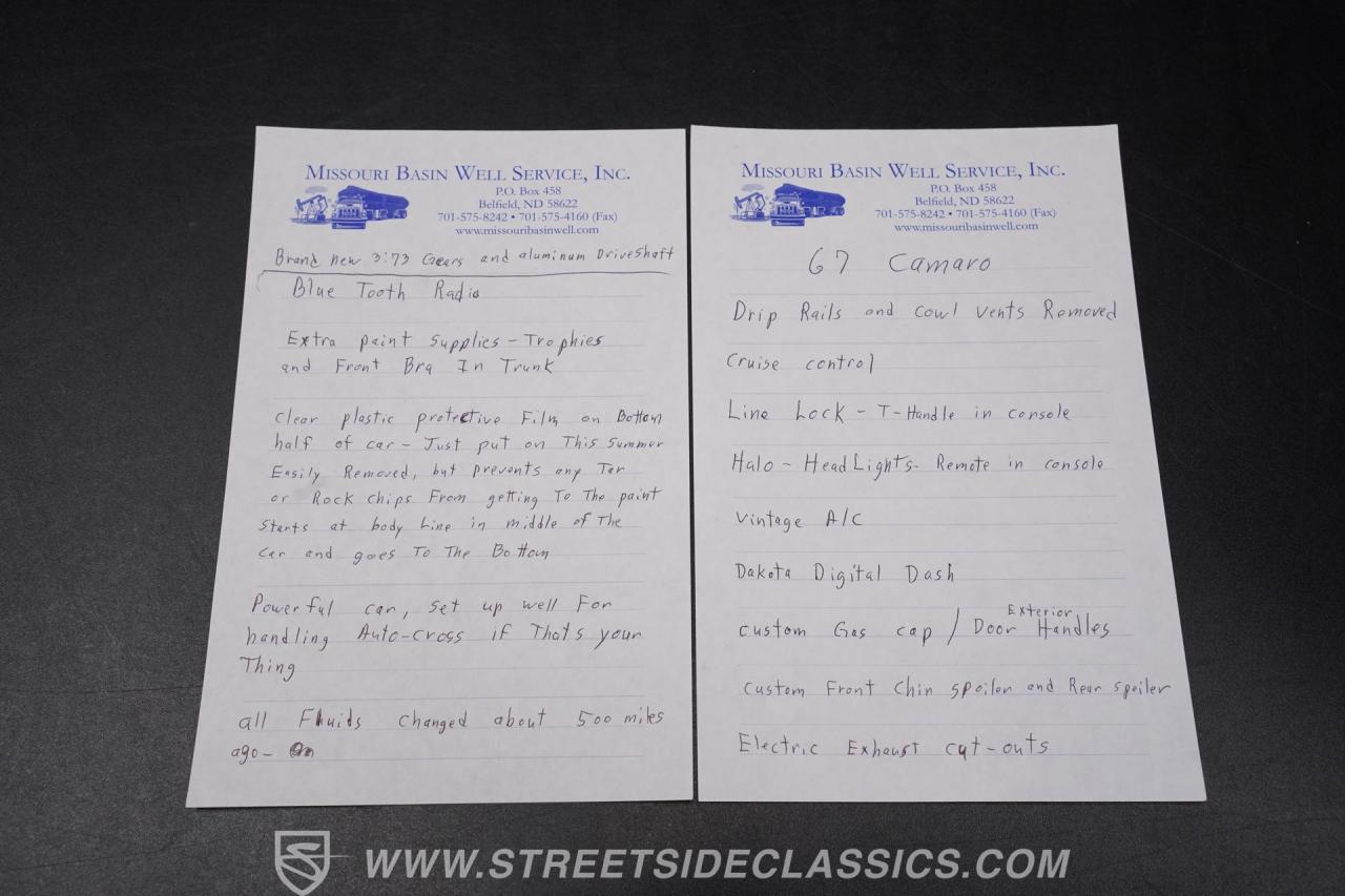 1967 Chevrolet Camaro SS Tribute Restomod