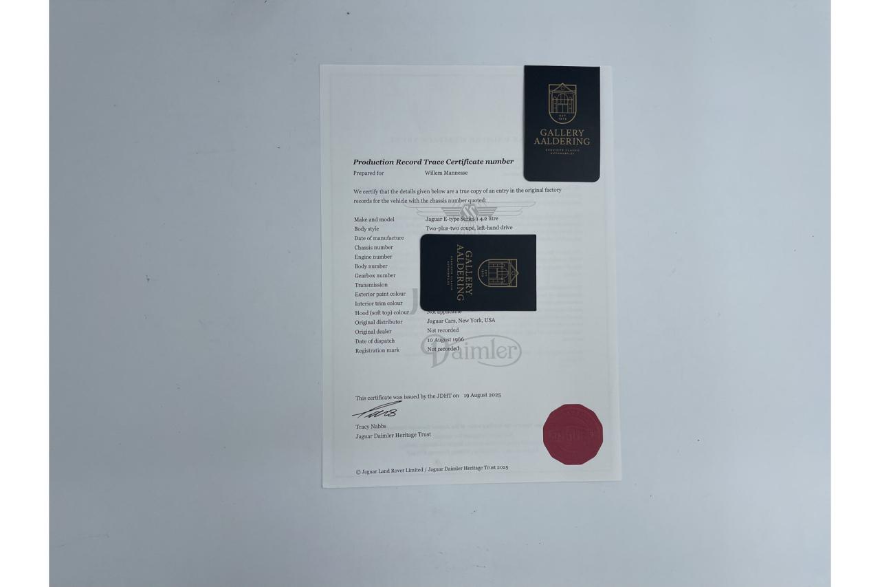 1967 Jaguar E-Type 4.2 Litre Series 1 Coupe &ldquo;Willow Green&rdquo;