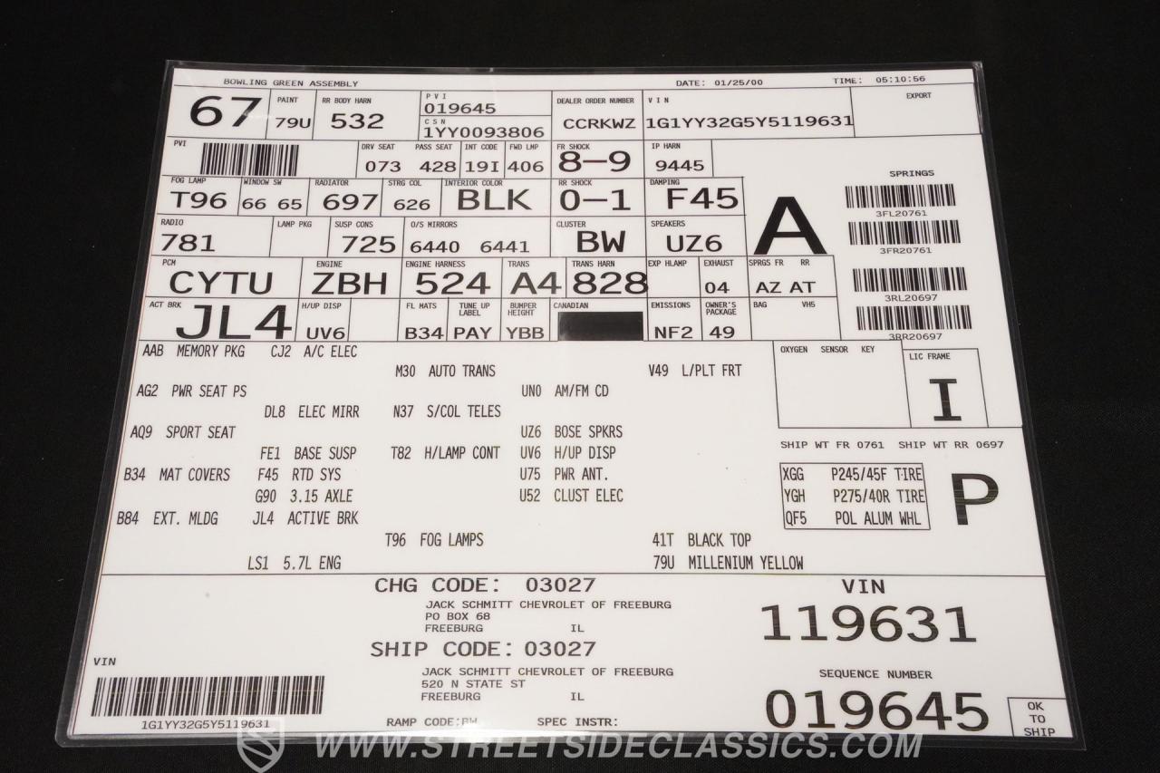 2000 Chevrolet Corvette Convertible