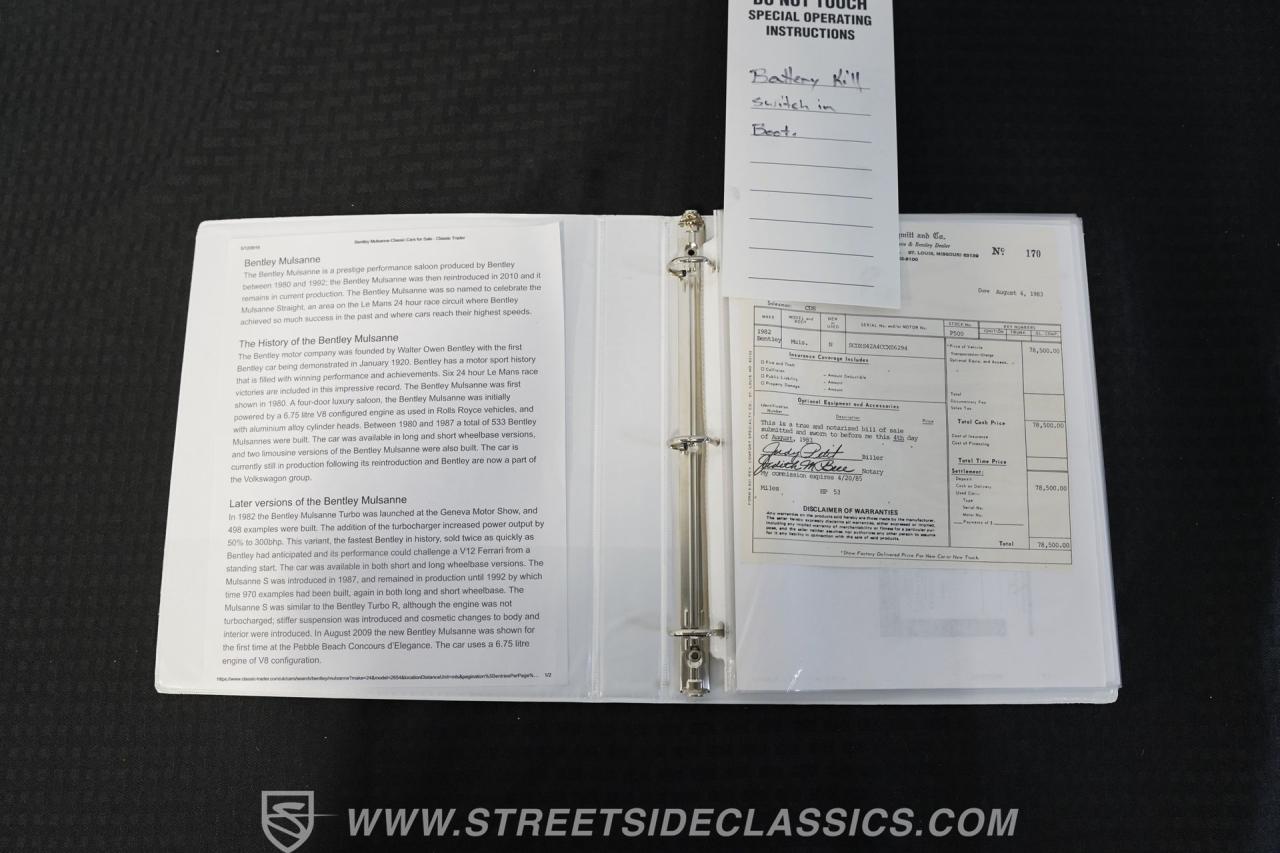 1982 Bentley Mulsanne