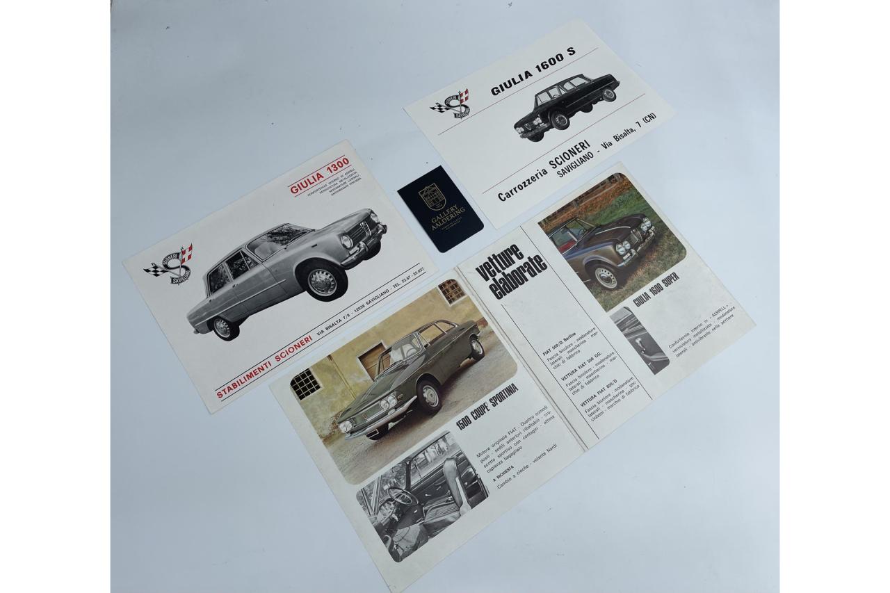 1968 Alfa Romeo Giulia 1600 S Scioneri &ldquo;Rare and unique&rdquo; (Certificato di Origine)
