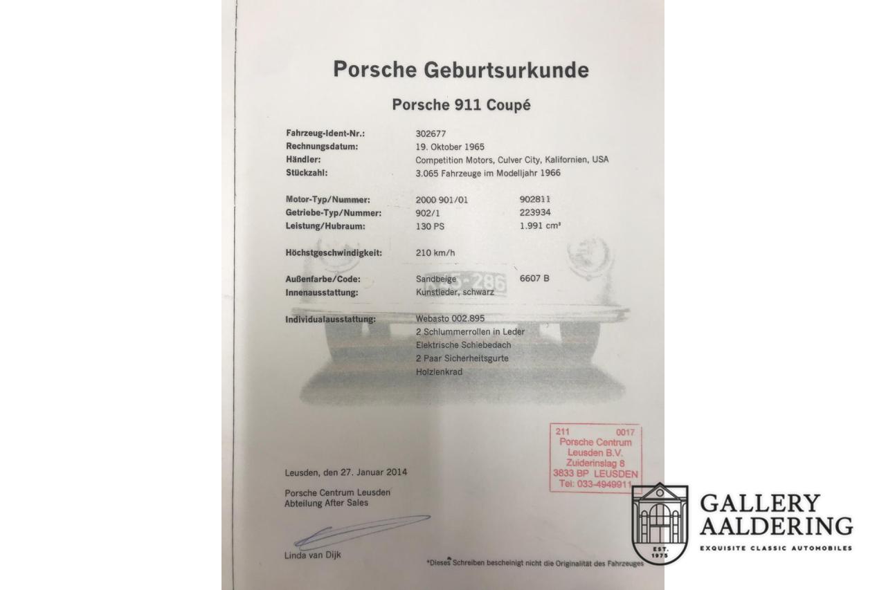 1965 Porsche 911 Urmodell 2.0 SWB &ldquo;Passionate restoration&rdquo;