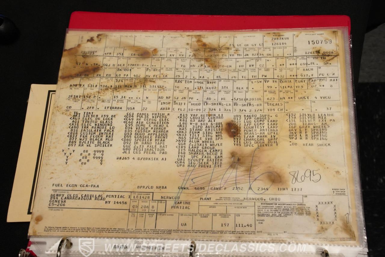 1979 Pontiac Firebird Trans Am 10th Anniversary Pace Car