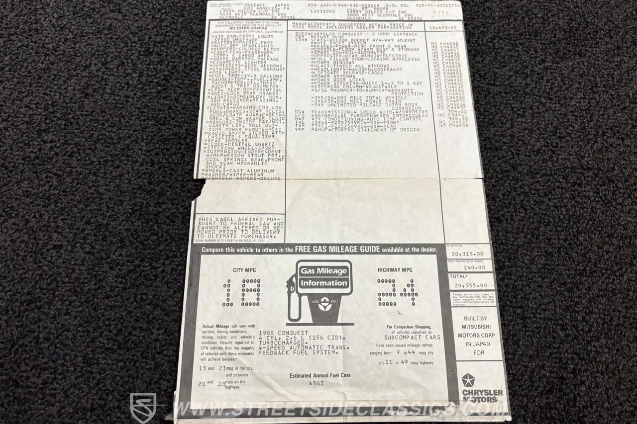 1988 Chrysler Conquest TSi