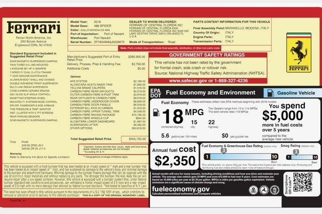 2018 Ferrari 488 SPIDER