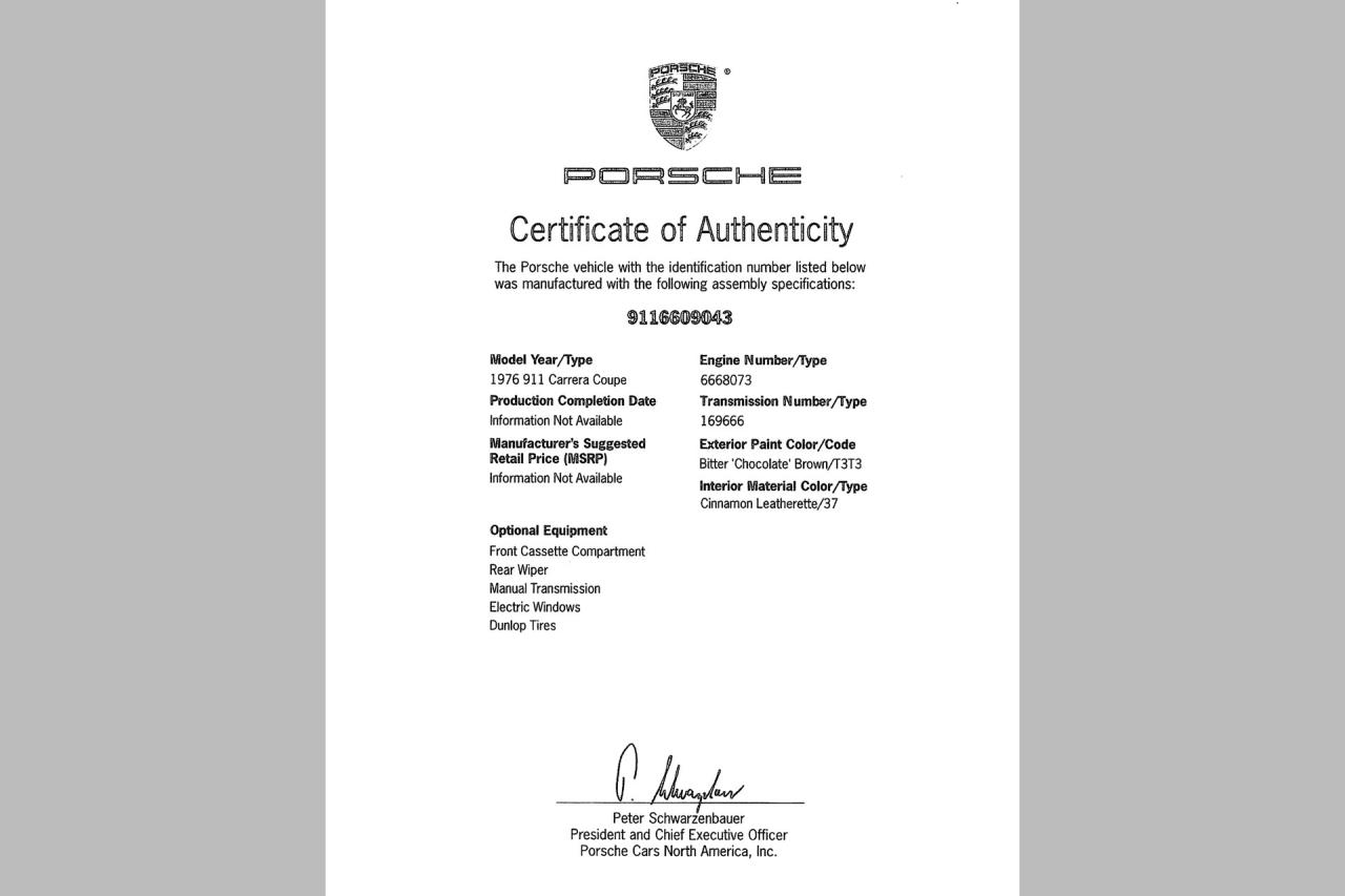 1976 Porsche 911 Carrera 2.7 MFI