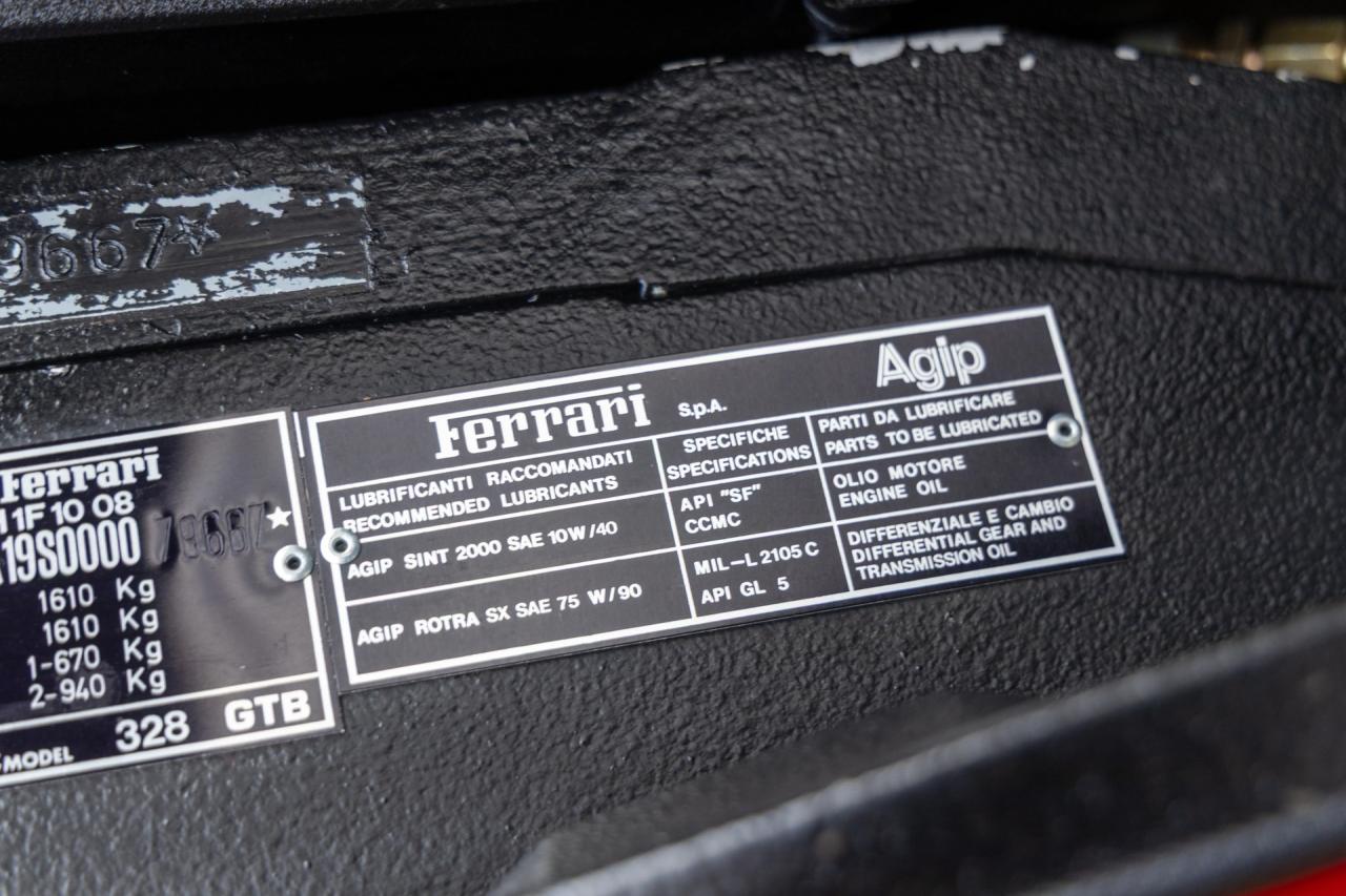 1989 Ferrari 328 GTB &ldquo;32.217 kms from new&rdquo; TOP Quality example