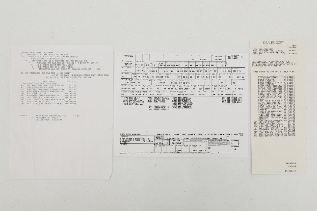 1982 Chevrolet Corvette Collector Edition