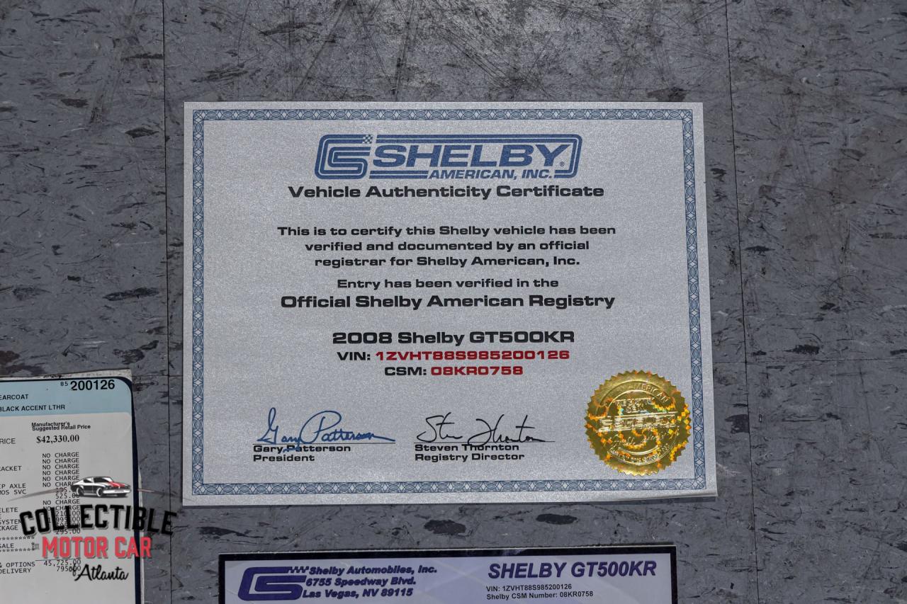2008 Shelby GT500KR