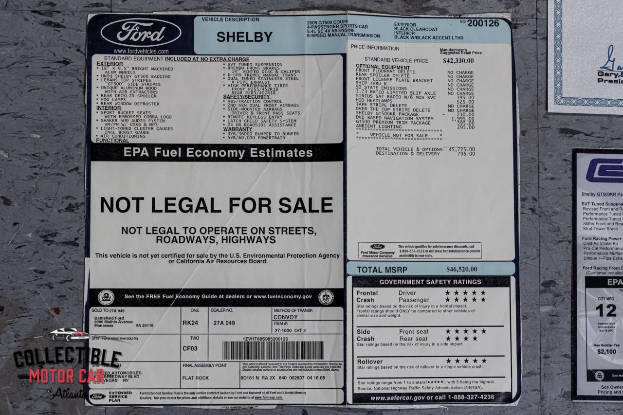 2008 Shelby GT500KR