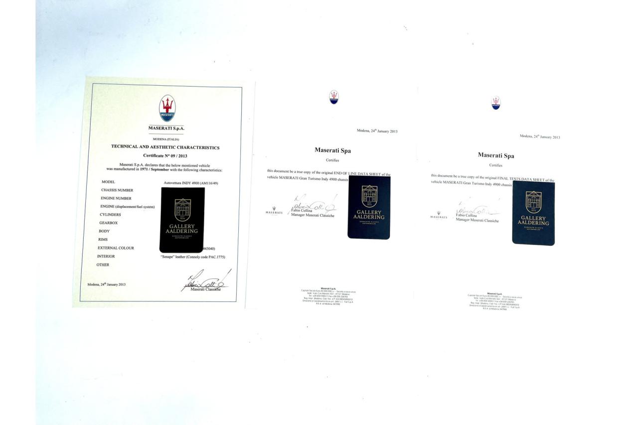 1971 Maserati Indy America 4900 &ldquo;Blu Ischia&rdquo;