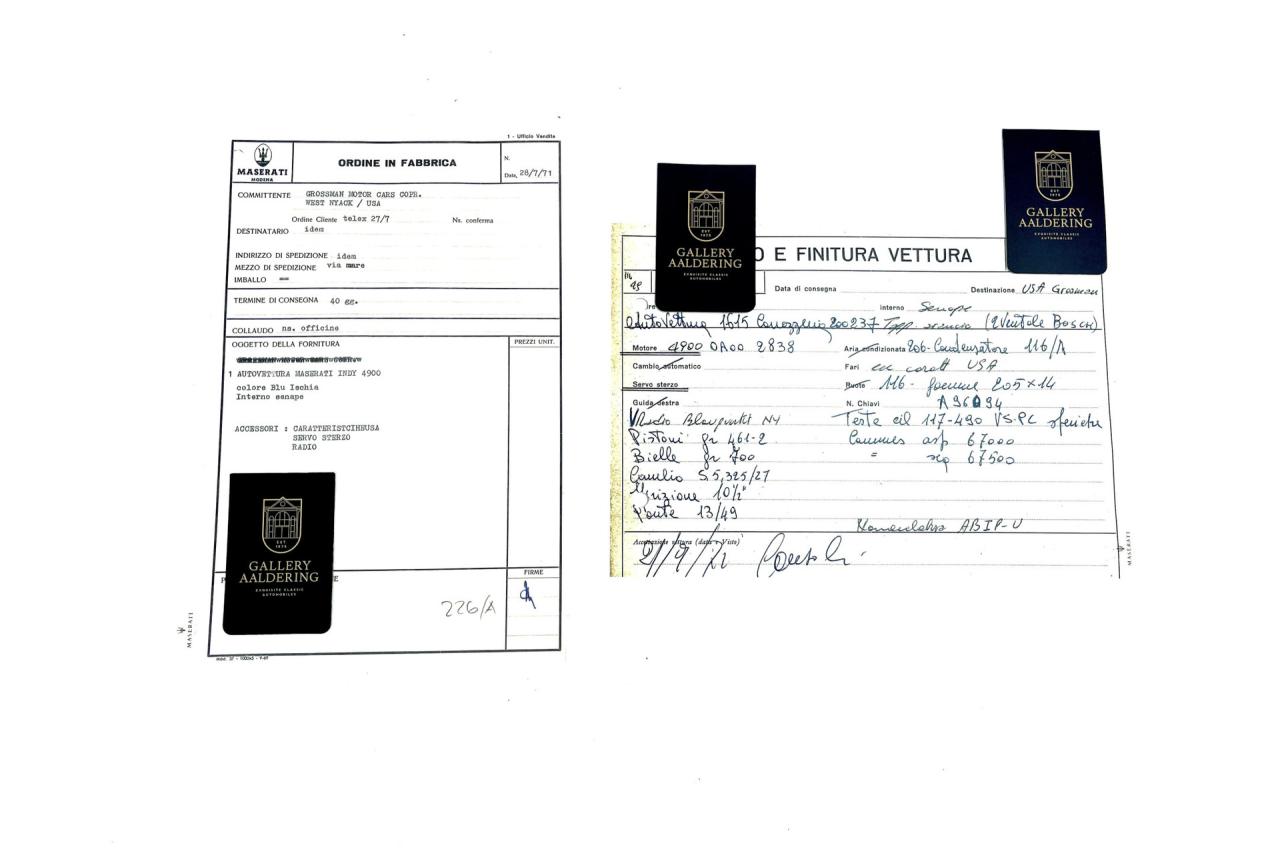 1971 Maserati Indy America 4900 &ldquo;Blu Ischia&rdquo;