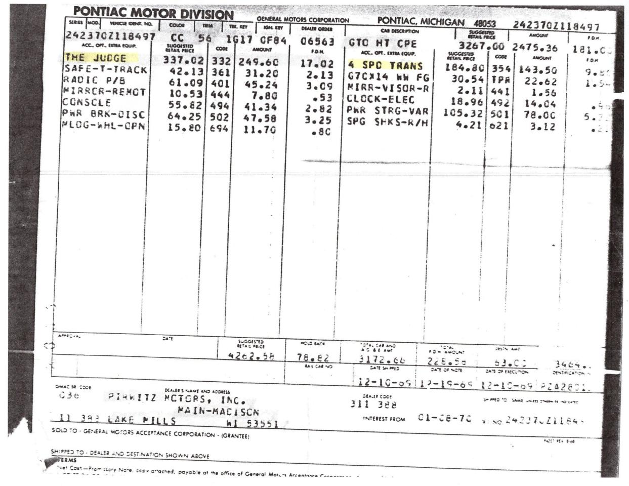 1970 Pontiac GTO Judge