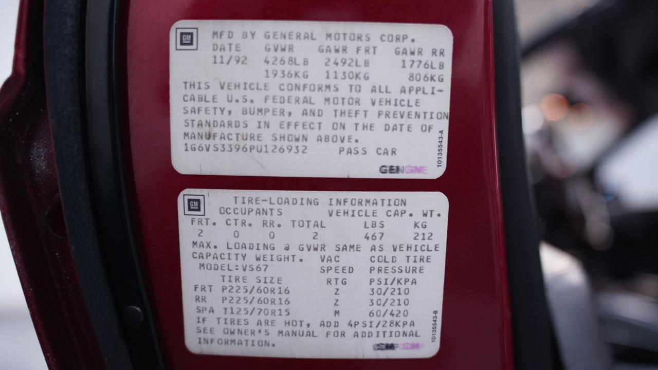 1993 Cadillac Allante Indy 500 Pace Car Edition