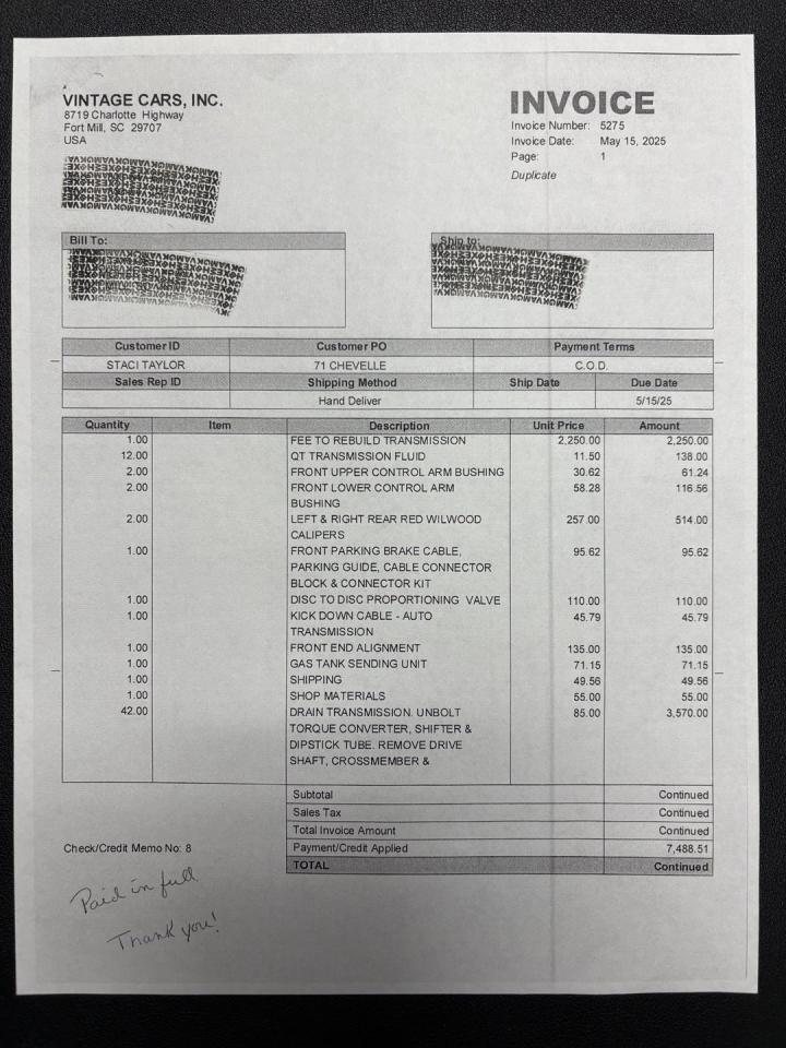 1971 Chevrolet Chevelle SS Tribute Restomod