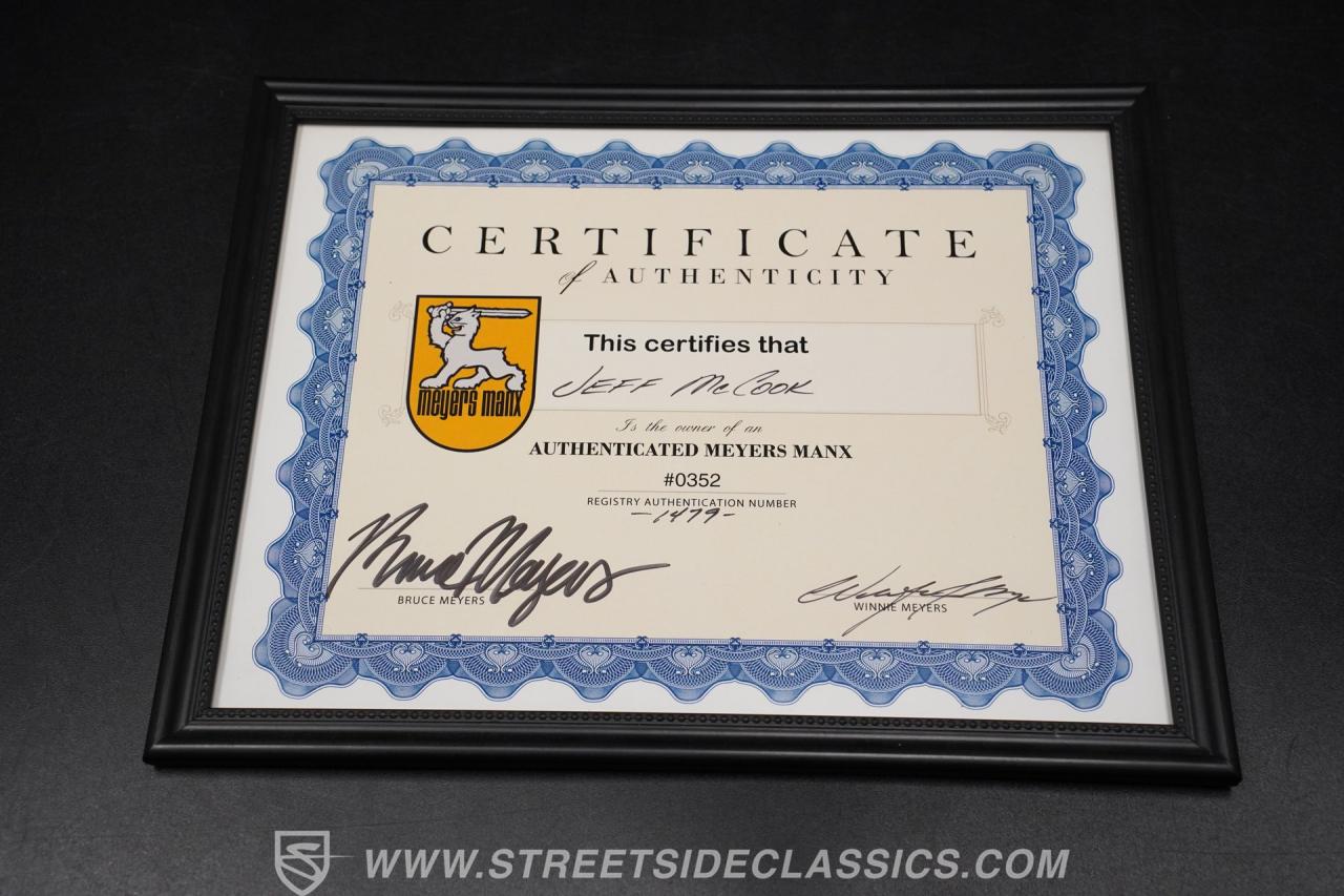 1967 Volkswagen Meyers Manx Dune Buggy