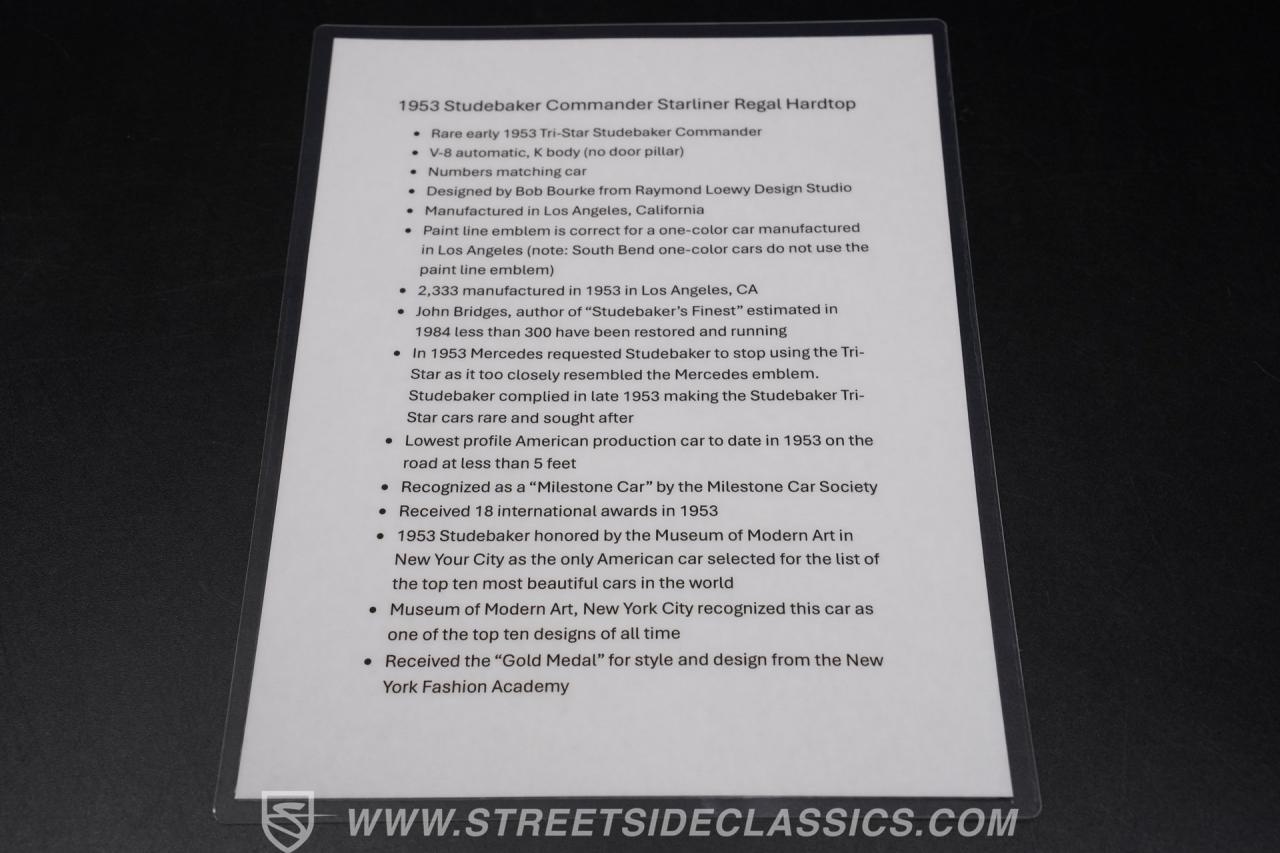 1953 Studebaker Commander Regal Starliner