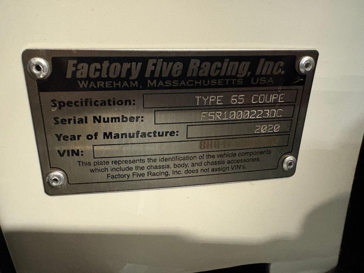 1965 Shelby Daytona Factory Five Type 65 Coupe