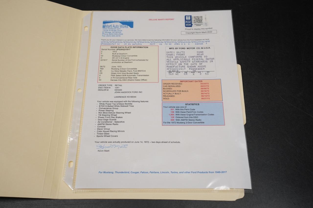 1972 Ford Mustang Convertible