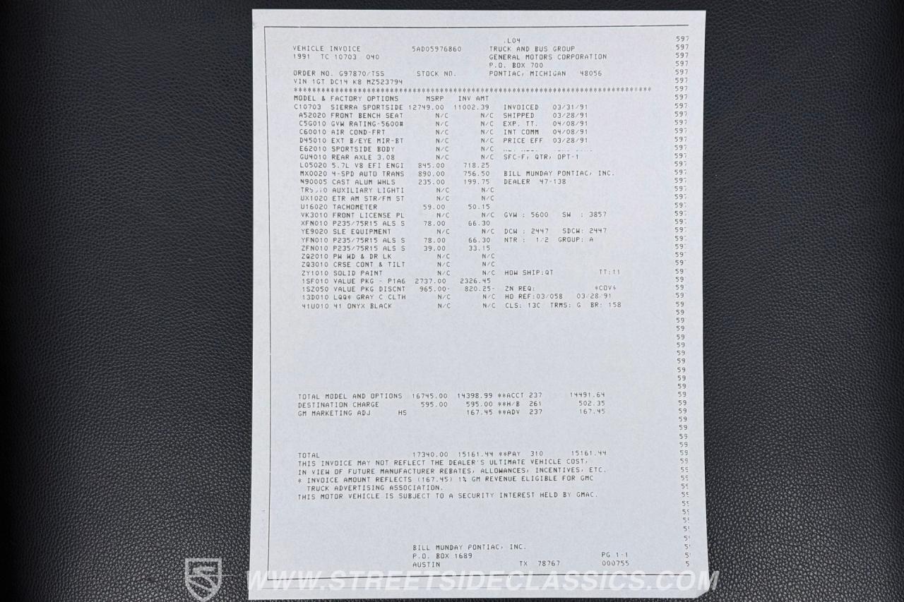 1991 GMC Sierra 1500 Stepside