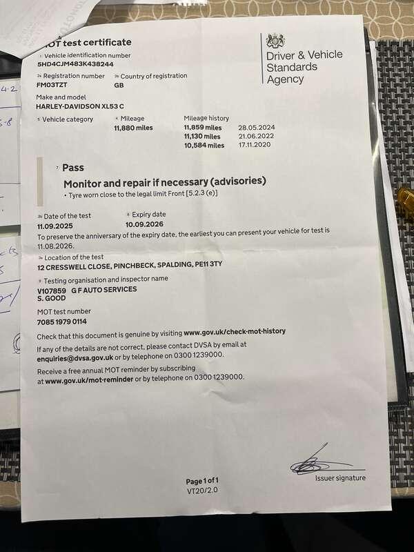 2003 Harley Davidson XL883C SPORTSTER CUSTOM