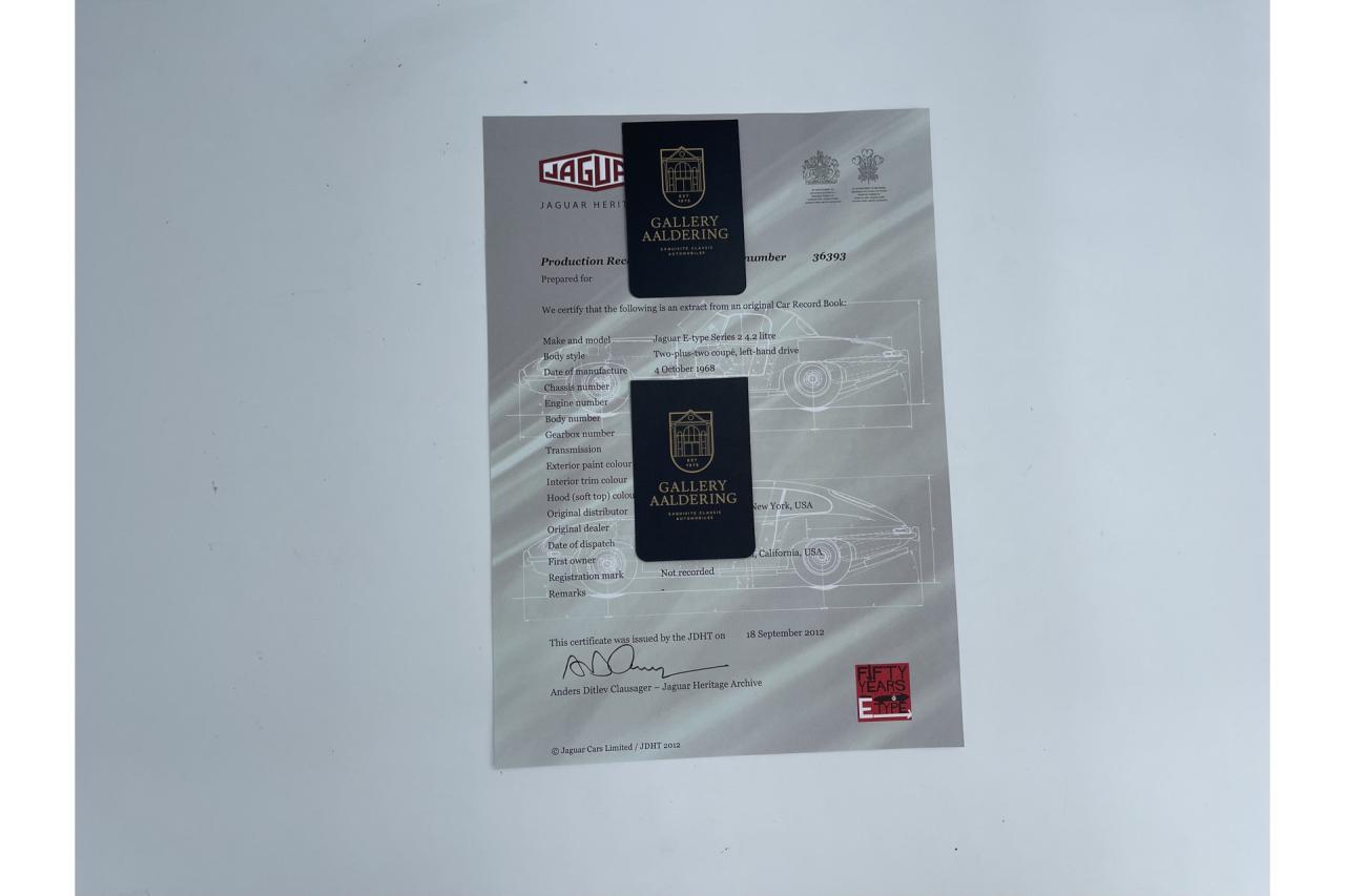 1969 Jaguar E-Type 4.2 Litre 2+2 Coupe Series 2 &ldquo;Automatic&rdquo;