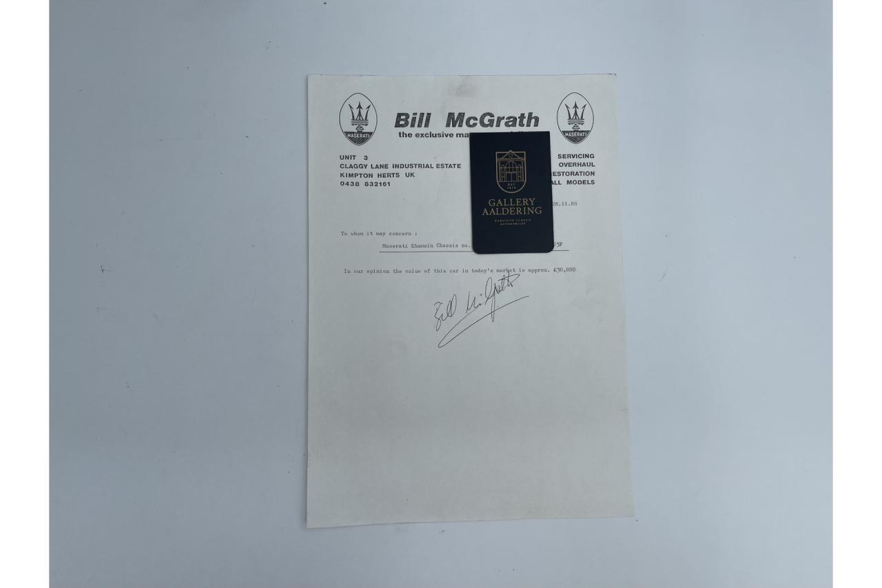 1976 Maserati Khamsin &ldquo;Matching Numbers&rdquo;