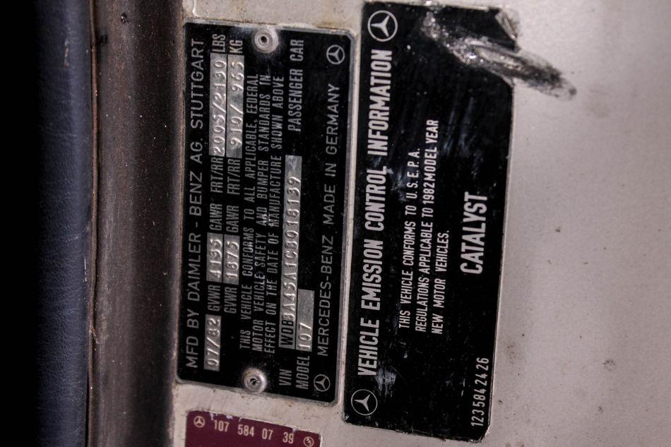 1982 Mercedes - Benz 380SL Roadster