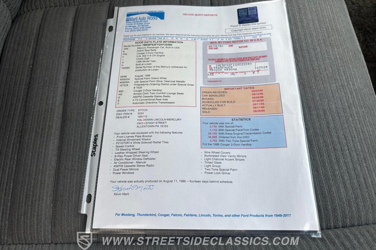 1986 Mercury Cougar 5.0