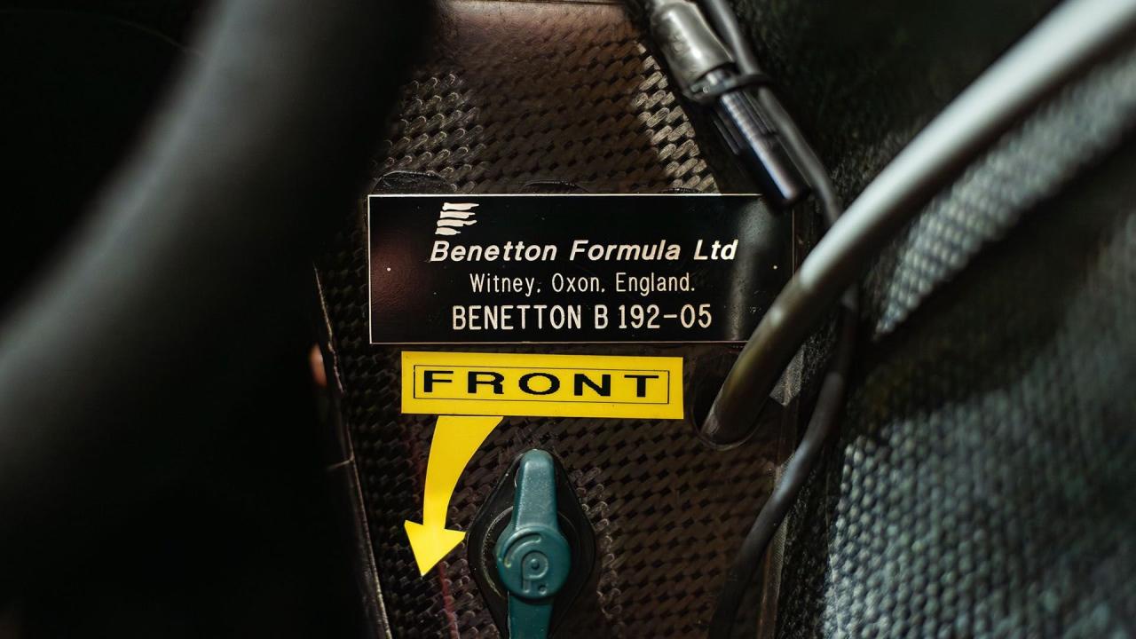 1992 Benetton B192 Formula One ex-Michael Schumacher