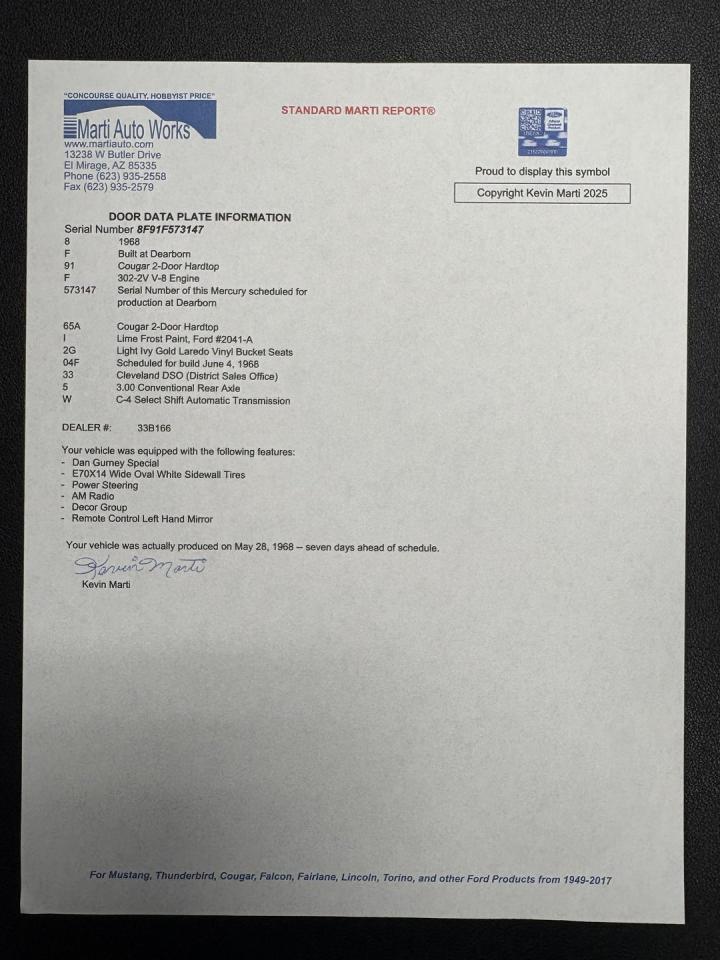 1968 Mercury Cougar