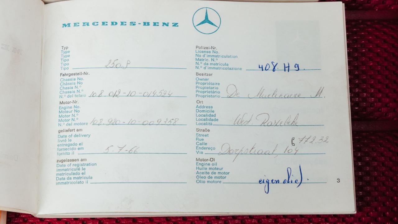 1966 Mercedes - Benz 250 S