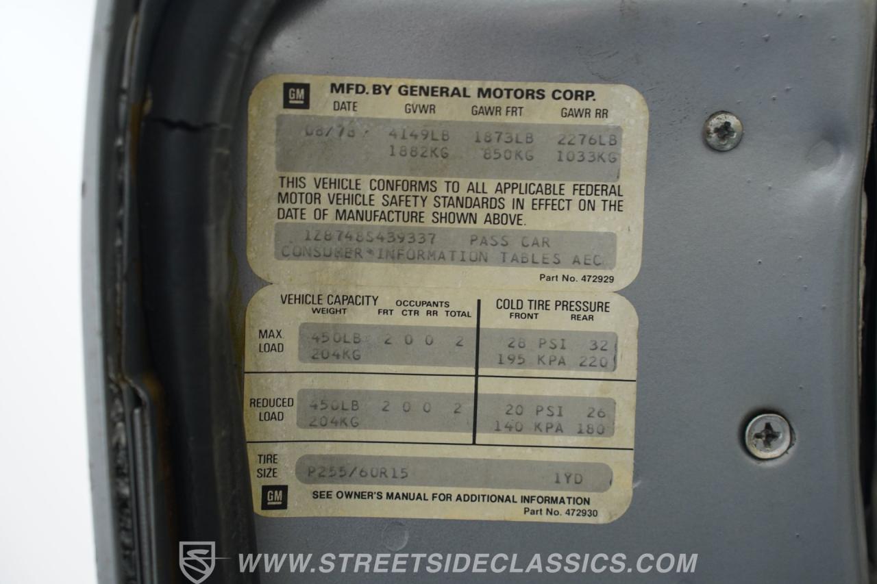 1978 Chevrolet Corvette L82 Silver Anniversary Edition