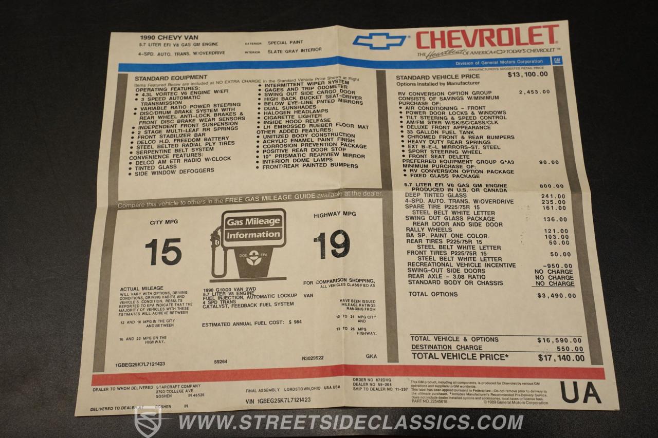 1990 Chevrolet G20 Conversion Van