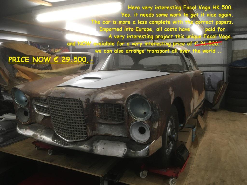 1961 Facel Vega HK 500 to restore