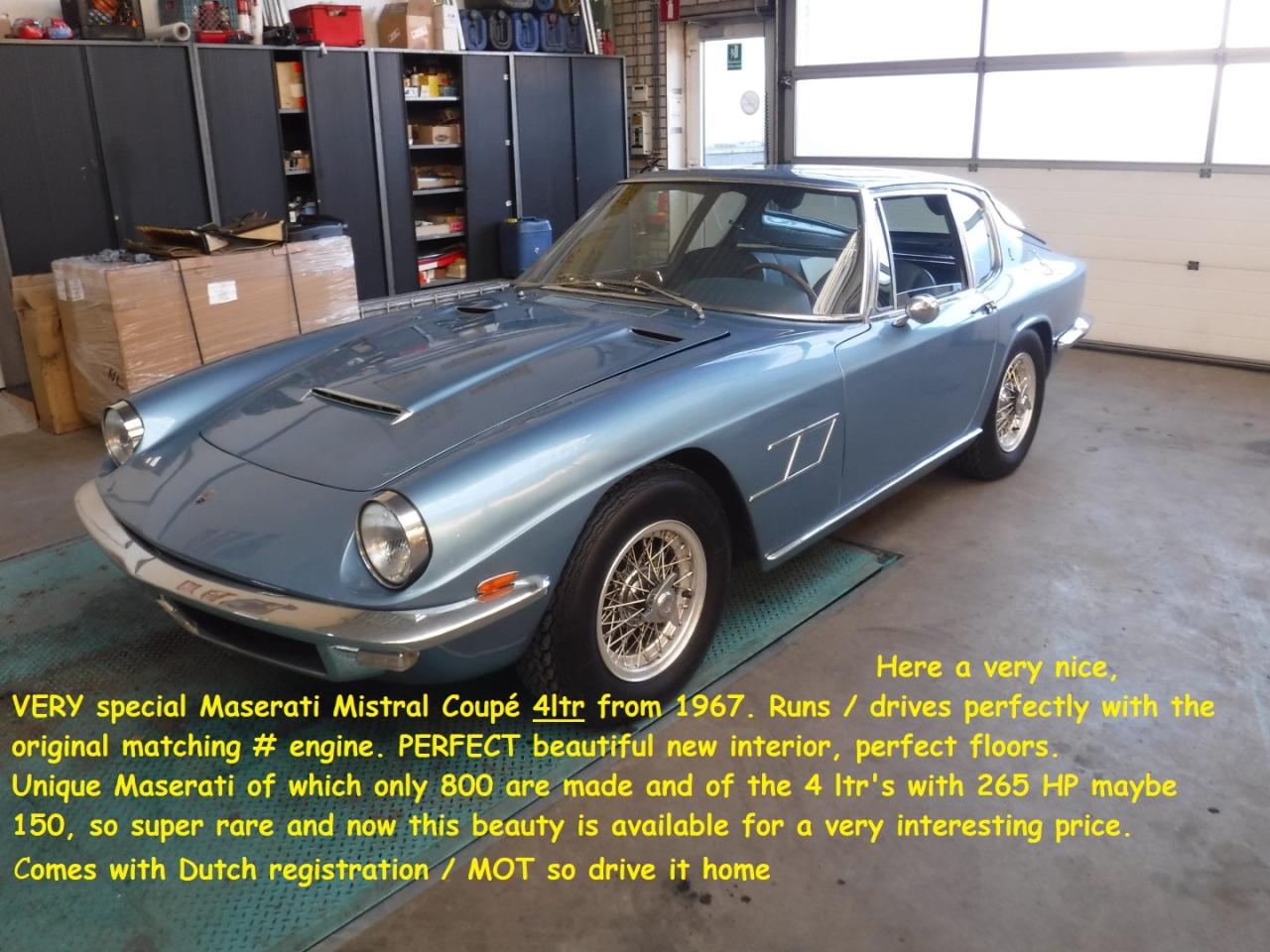1967 Maserati Mistral 4 ltr Coupe