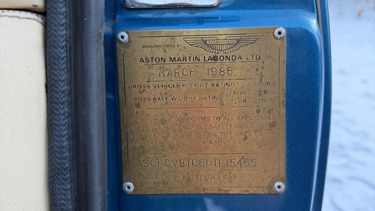 1986 Aston Martin V8 Volante