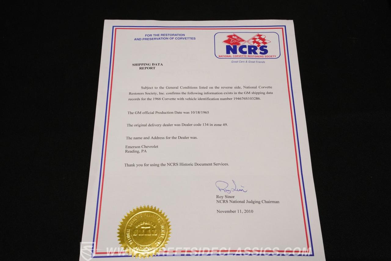 1966 Chevrolet Corvette 427 Convertible