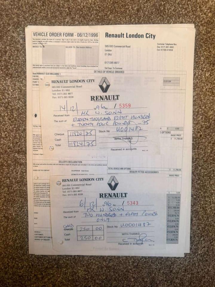 1994 Renault CLIO WILLIAMS